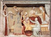 GIOVANNI DA MILANO The Birth of the Virgin oil on canvas